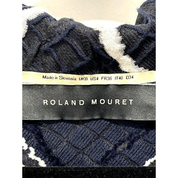 Roland Mouret Paddington Geometric Lightweight Coat Size 4 NWT - Picture 7 of 9